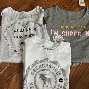 Girls, 2 Long Sleeve, 1 short sleeve, size 10